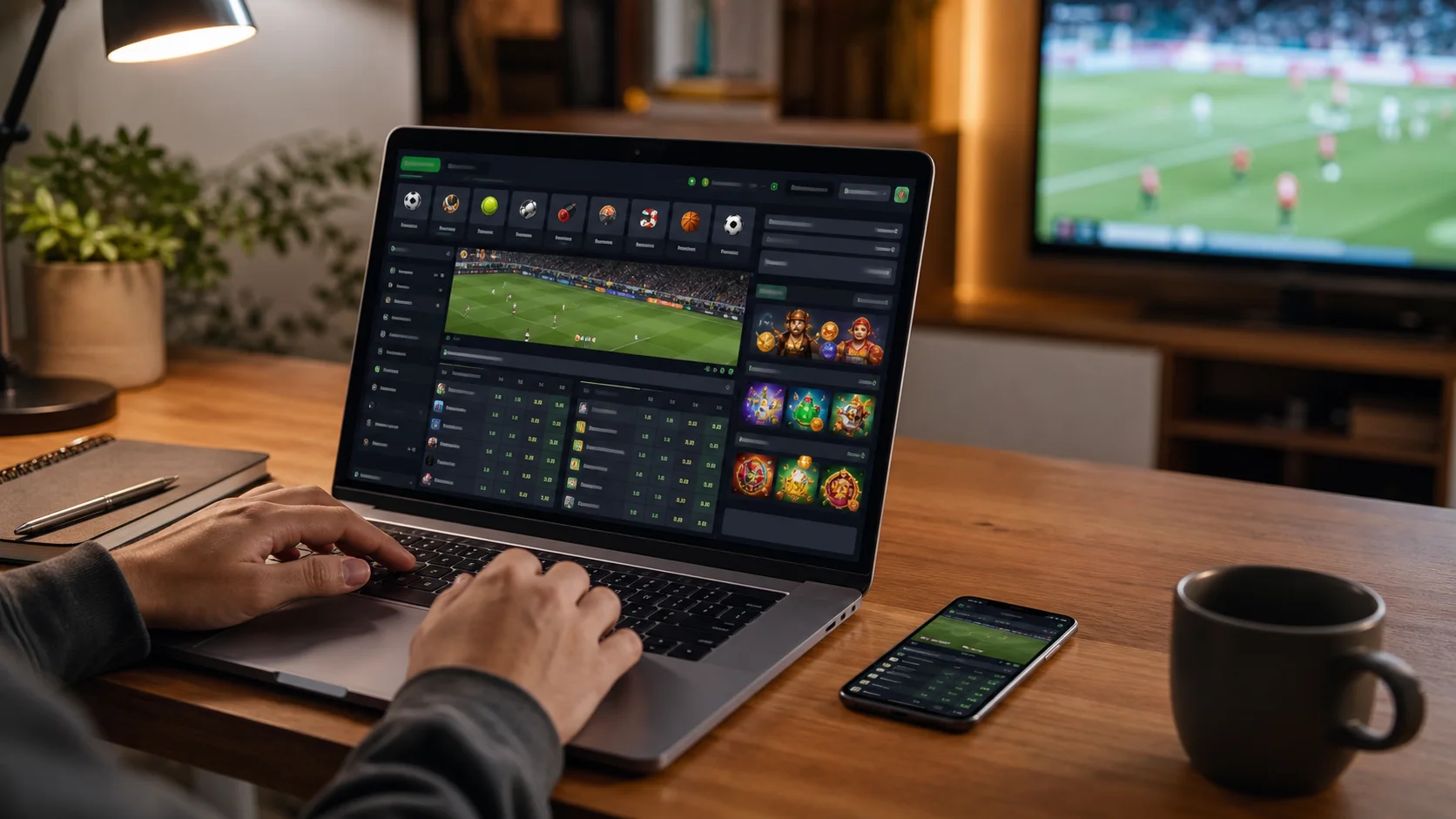 Plataforma vavada em notebook e celular com apostas esportivas e cassino online